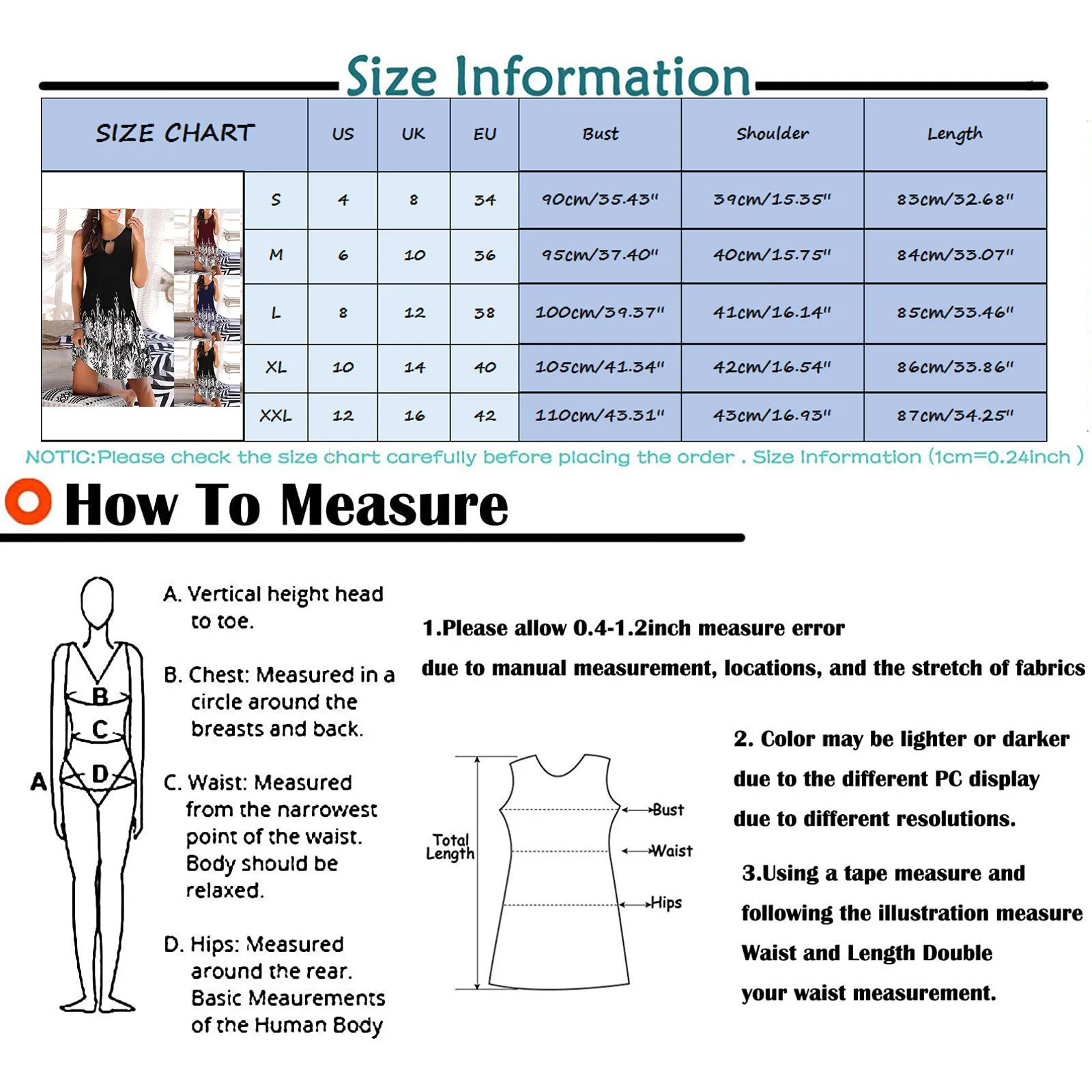 

Women Beach Floral dress Round Neck Sundress elegant fashion leisure office party chic Sleeveless Casual Loose Tank Dress #t3g