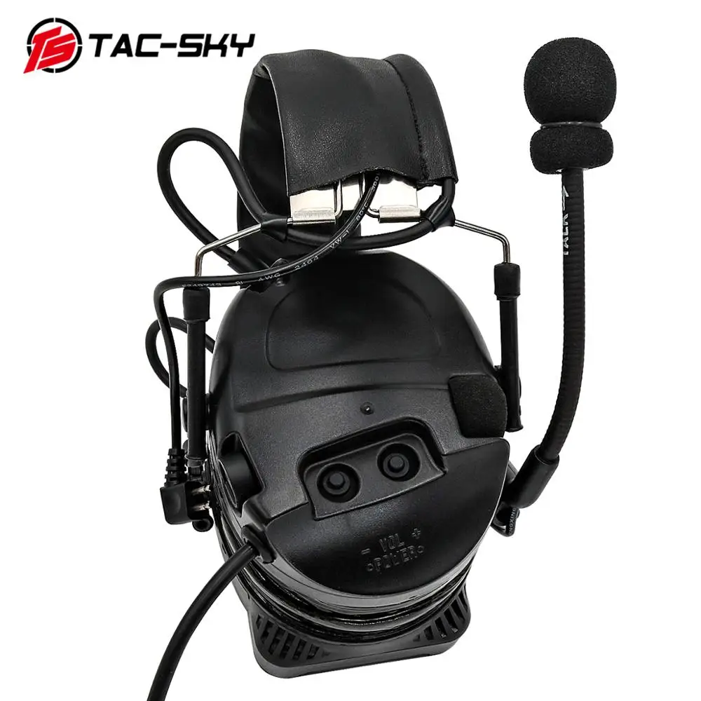 

TAC-SKY COMTAC I Silicone Earmuffs Outdoor Hunting Sports Noise Reduction Pickup Military Shooting Earmuffs Tactical Headset BK