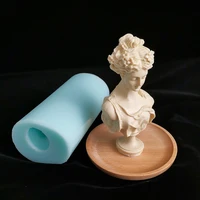 3d woman portrait plaster mold candle silicone molds diy aroma humanoid sculpture cement moulds handmade concrete resin crafts