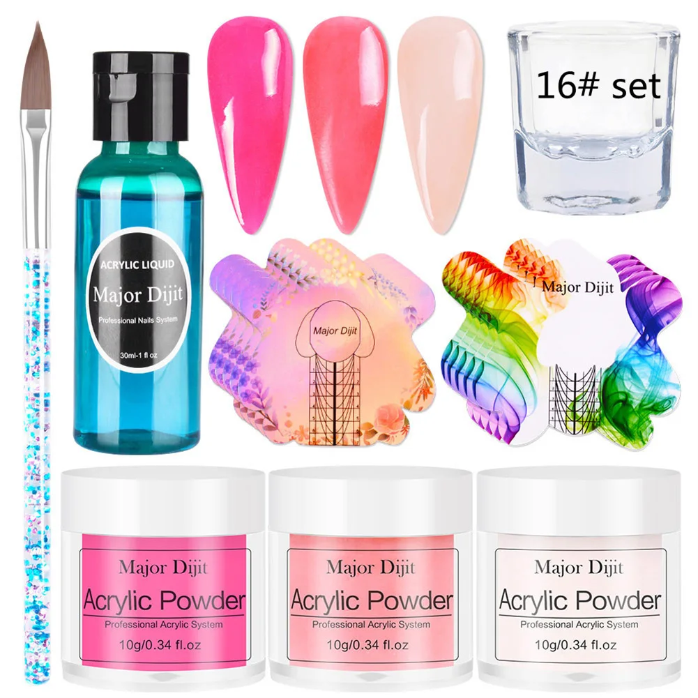 

Nail Acrylic Powder Kit Professional Nail Art Kit Acrylic Powder Liquid Monomer Nail Pen No LED/UV Nail Painting Manicure Set