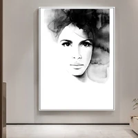 nordic black and white beauty girl canvas prints figure posters wall art canvas paintings pictures girls bedroom home decoration