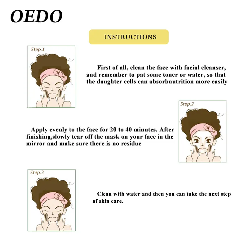 OEDO Золотая маска для удаления черных точек с алоэ увлажняет усадочную пору