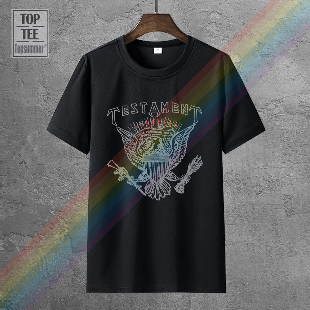 

Official Testament True American Hate T-Shirt Thrash Metal Band Rock Fan Merch