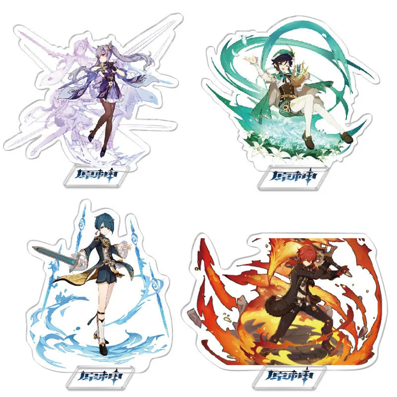 

Anime Game Genshin Impact Stand Models Ornaments Periphery Dolls Unsiex Anime Figural Figurine Models Two-Sided Acrylic Gift New