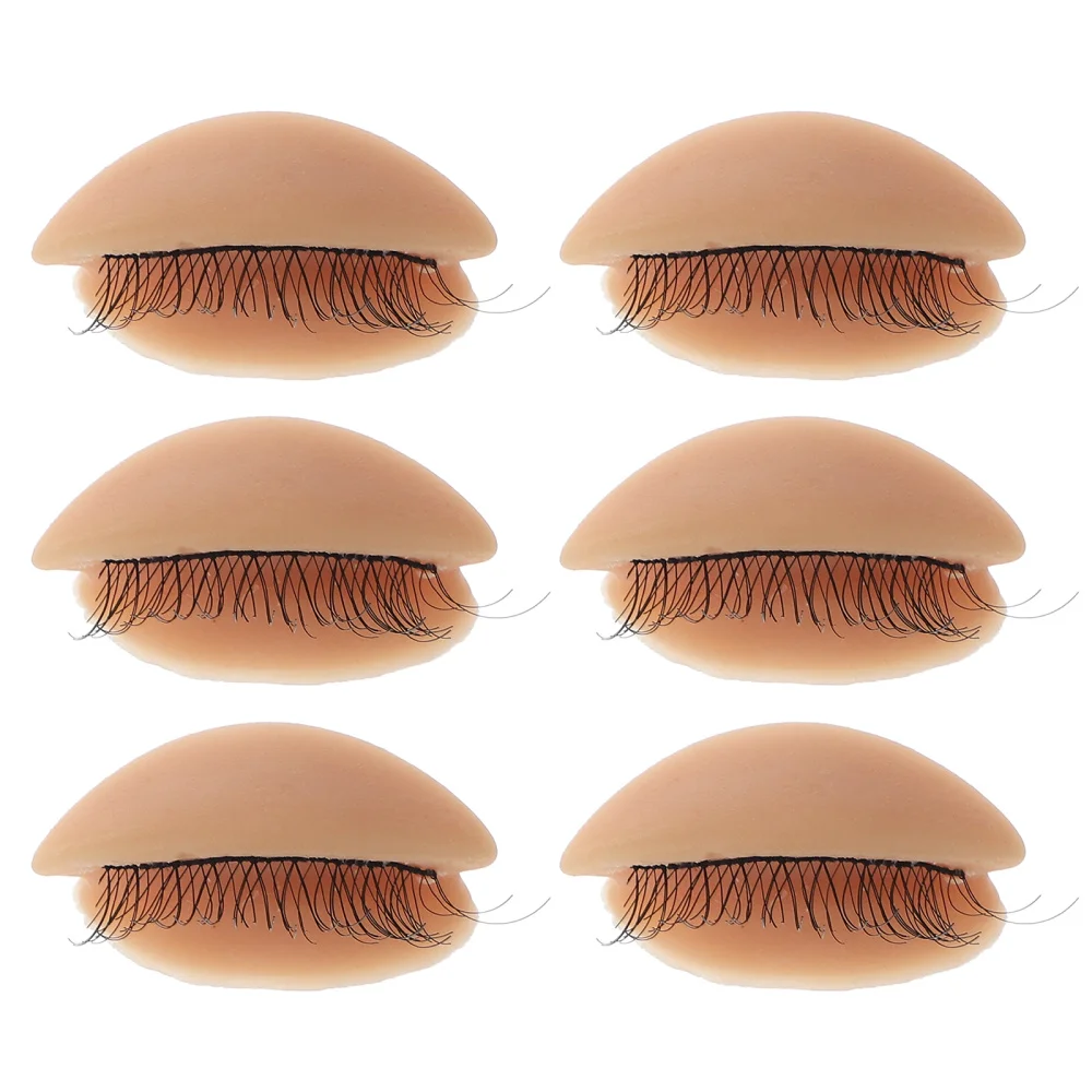 

3 Pairs Eyelash Eyelid Replacement Lash Extension Supplies Makeup Practice Kit