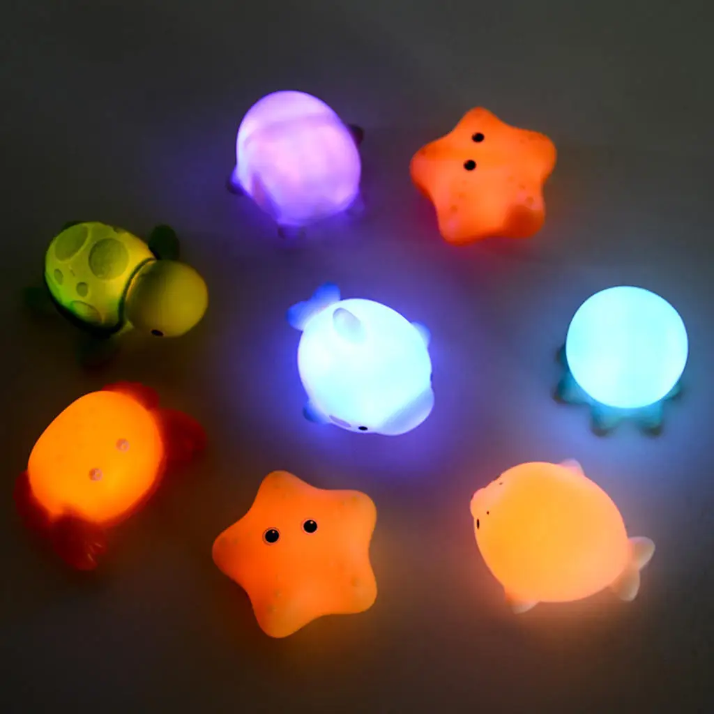 

Light Up Bath Toys Gifts Vinyl Flashing Light Developmental Water Toy