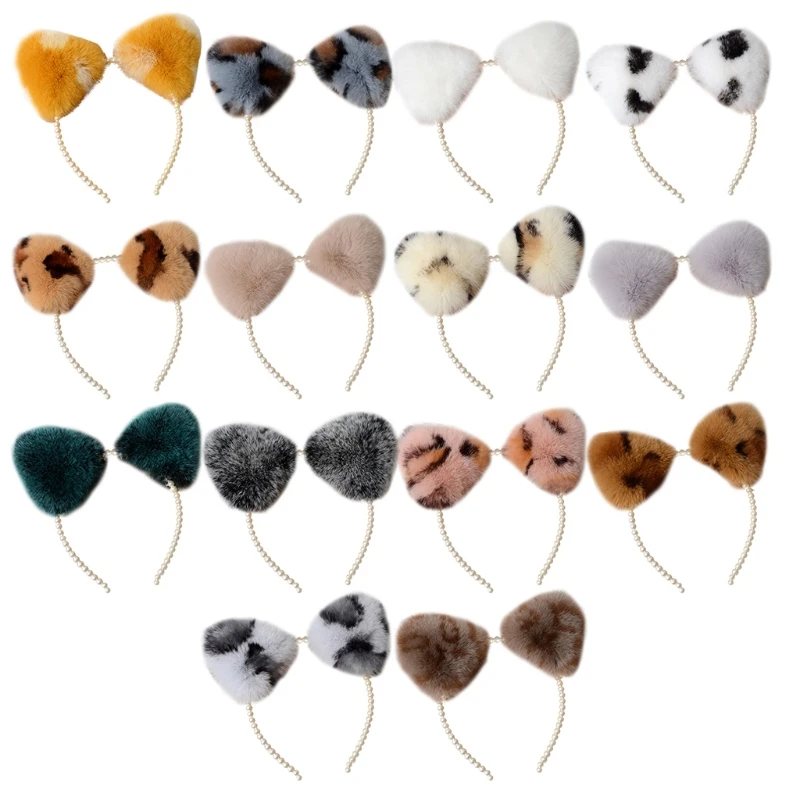 

Женская повязка на голову в виде котят