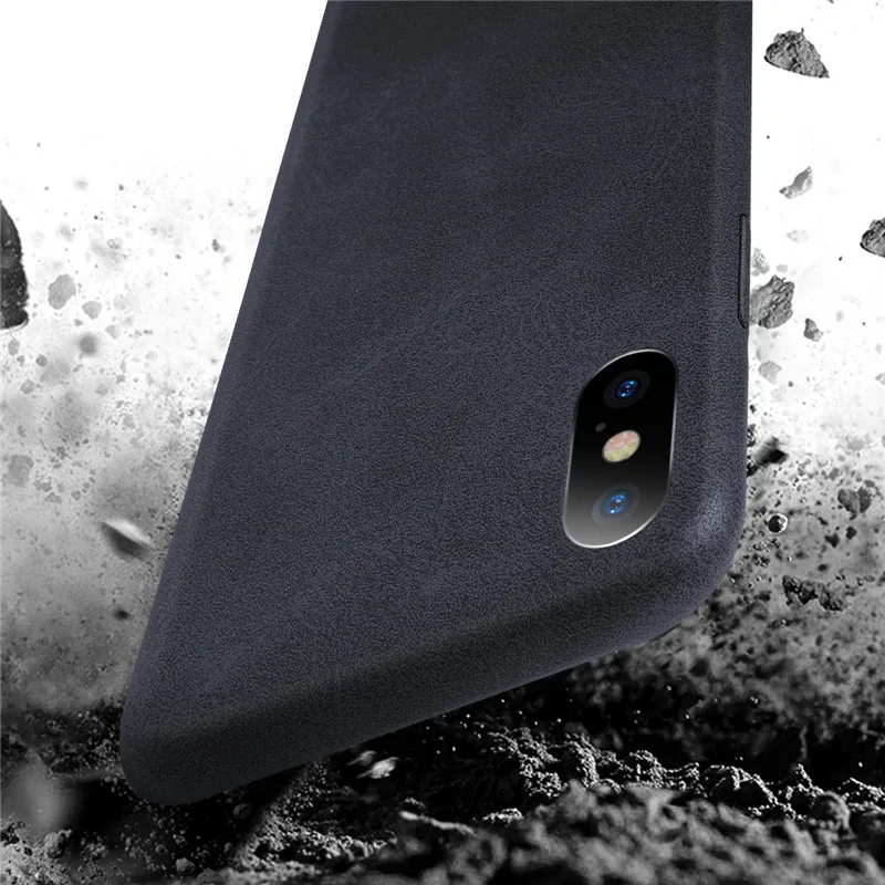 Lovebay кожаный чехол для телефона iPhone 6 6S 7 8 Plus Ретро Бизнес Жесткий ПК три границы s X