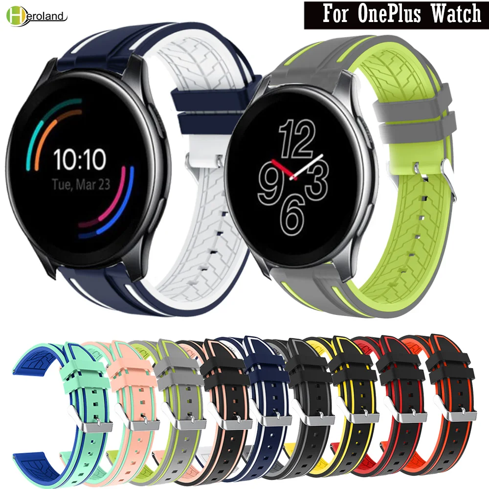 

22MM Sport Soft Silicone WatchStrap For OnePlus Watch 46mm Smart band Bracelet WirstStrap Wristband For Xiaomi MI Watch Color