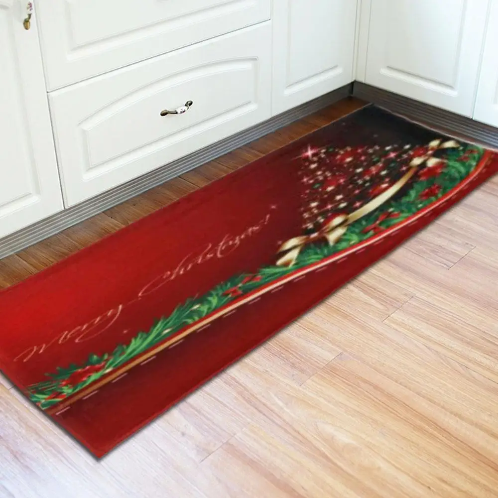Flannel Multi-Pattern Santa Claus Ornament Festival Decor Xmas Home Floor Rug Doormat Carpet Mat Pad Cartoon Christmas | Дом и сад