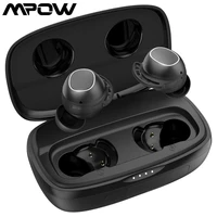 mpow m30 plus ipx7 waterproof sport earphones bluetooth 5 0 wireless hifi stereo headset with charging case