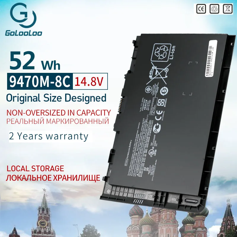 Golooloo 52Wh 14 8 v BT04 BT04XL Новый аккумулятор для ноутбука HP EliteBook Folio 9470/9470m Ultrabook HSTNN DB3Z IB3Z