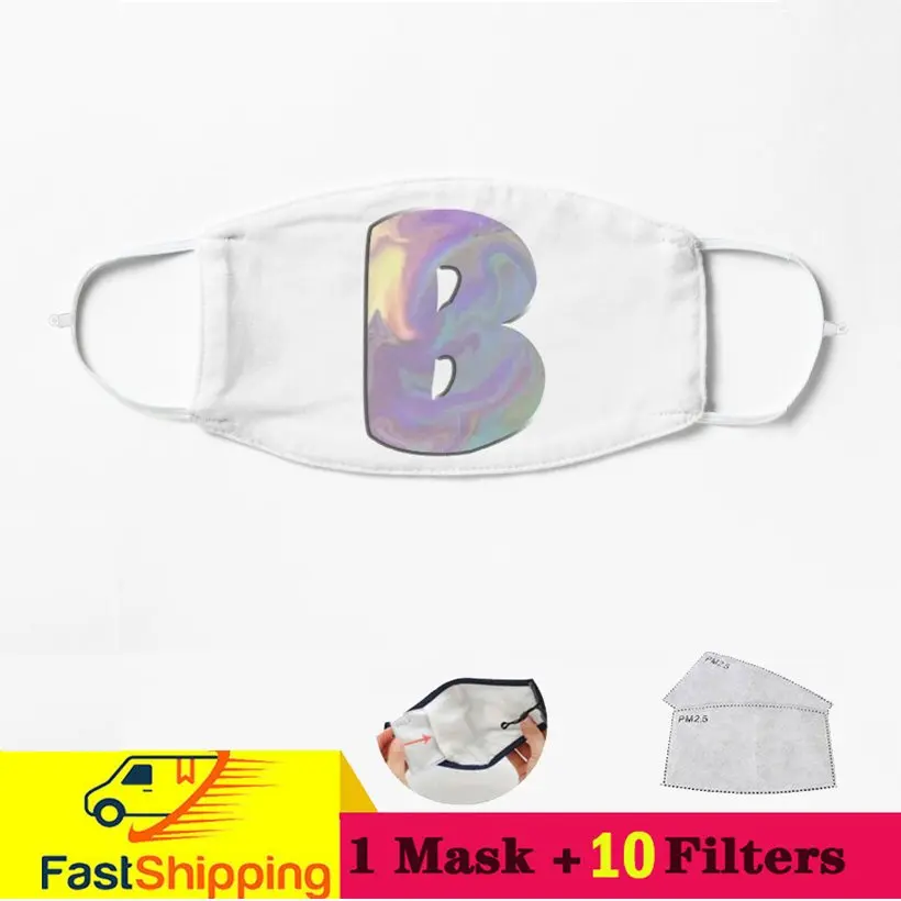 

Наклейка с буквой b и буквой n, розовая водяная Буква s, краска, розовая маска для лица, хлопковая ткань, моющийся фильтр, карманная хлопковая м...