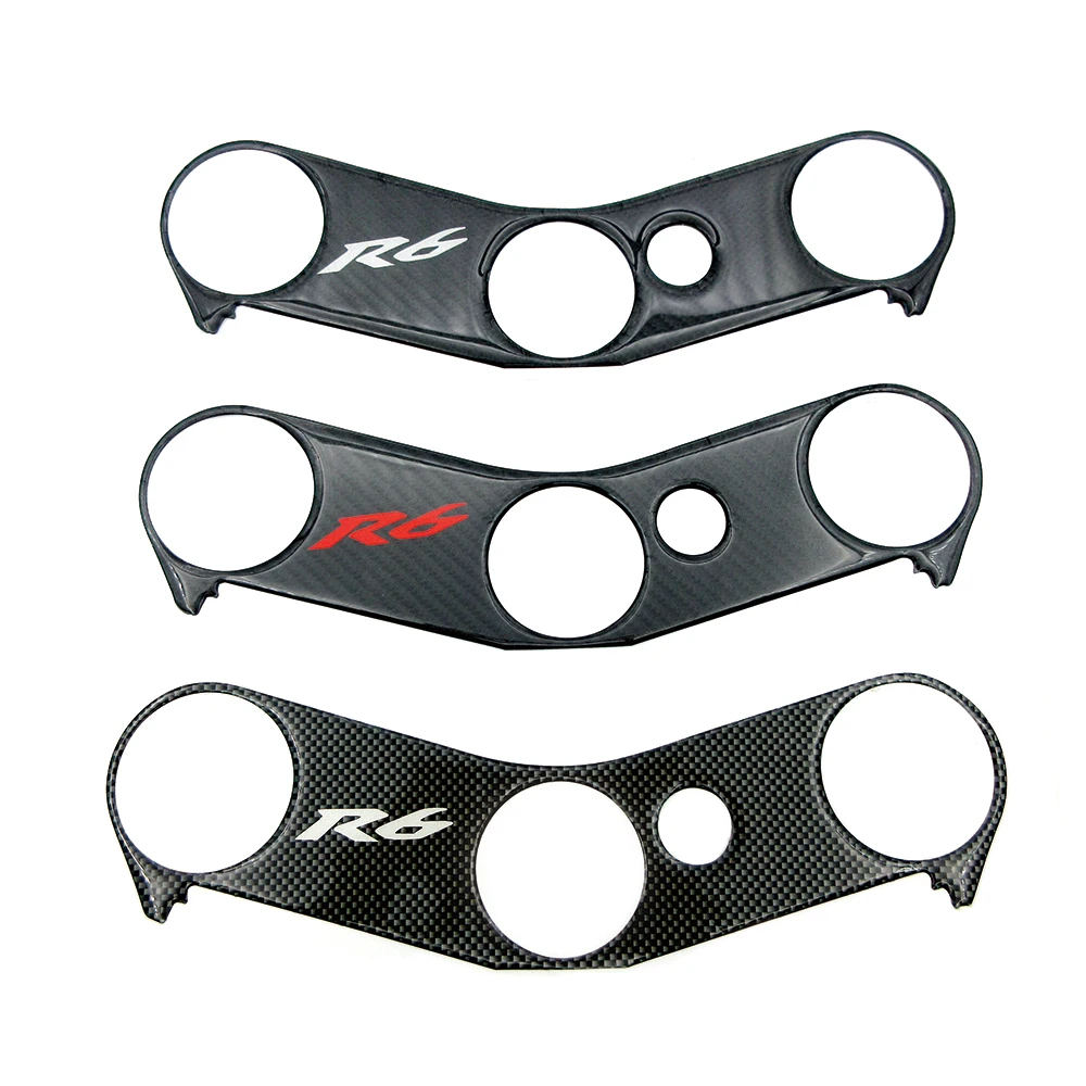 

Мотоциклетные 3D-Наклейки для опускания тройного дерева, передняя и верхняя часть, зажим, углеродные наклейки, наклейки, подходят для Yamaha YZF R6...