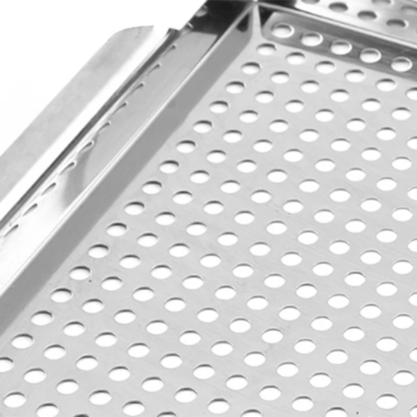 

2 Pack Grill Basket Set,Heavy Duty Stainless Steel Grilling Accessories,for Vegetable, Kabob, Shrimp and More Bbq Tools