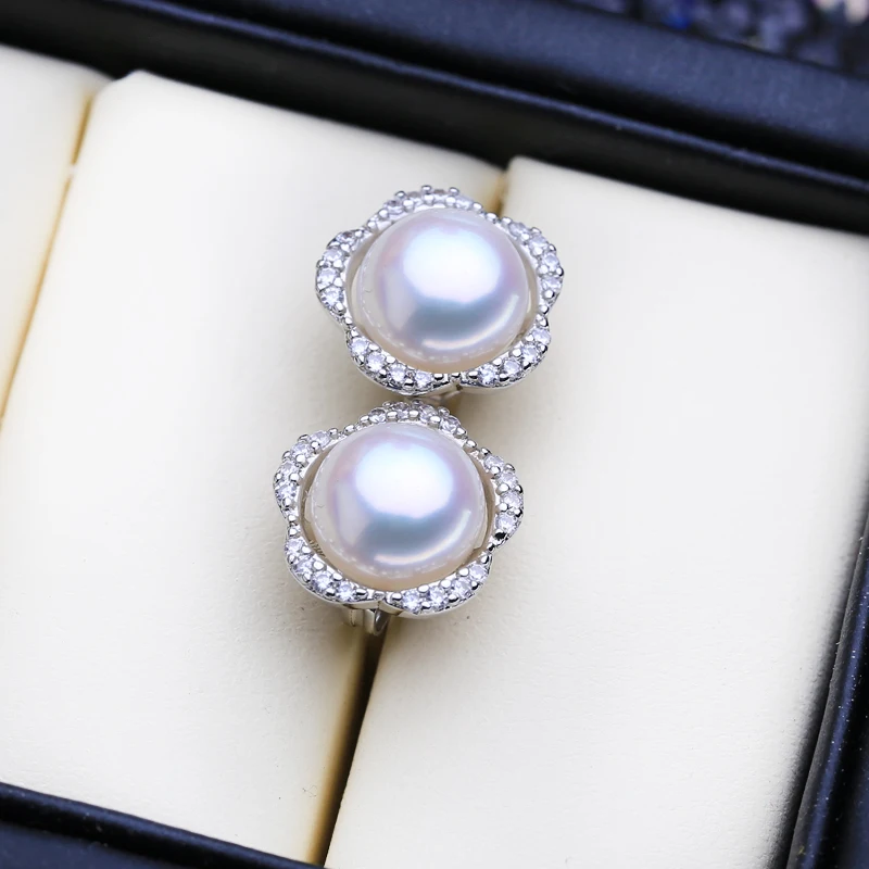 Женские серьги-гвоздики с натуральным пресноводным жемчугом | Украшения и