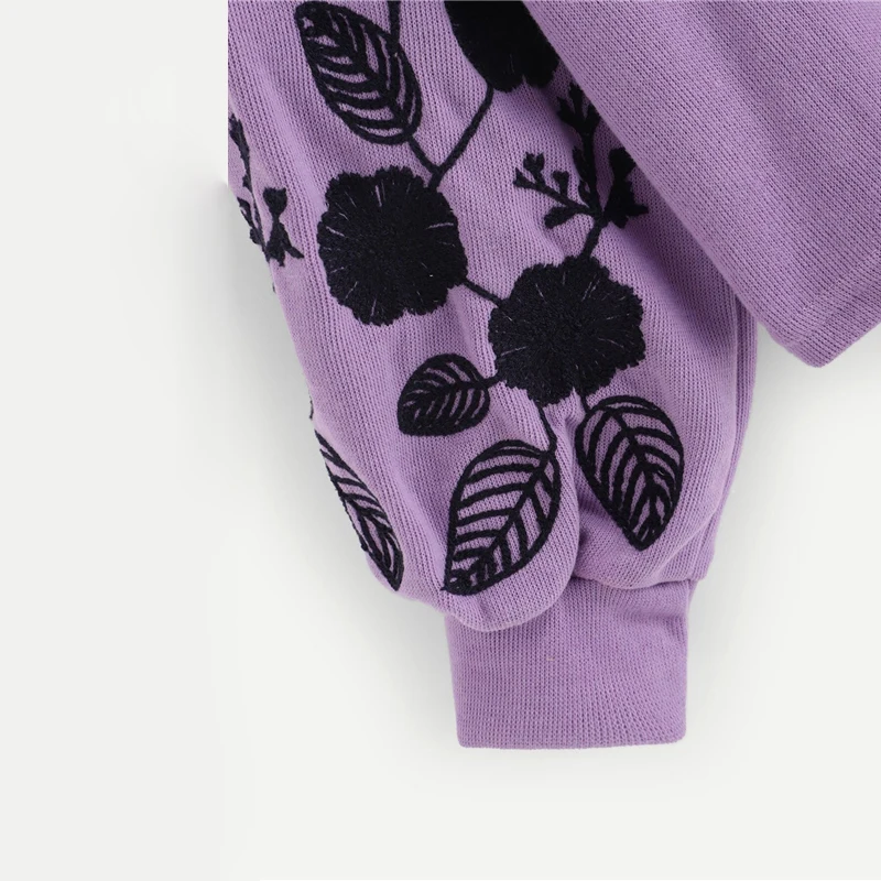 Dotfashion розовый женский пуловер с цветочной вышивкой на плече, повседневный осенний свитер с воротником-хомутом