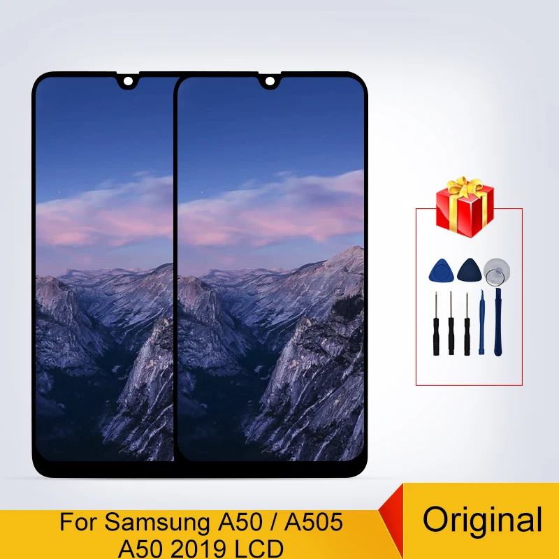 Original For Samsung Galaxy A50 2019 LCD A505F/DS A505F A505FD A505A LCD Touch Screen Digitizer Display For Samsung A50 Display