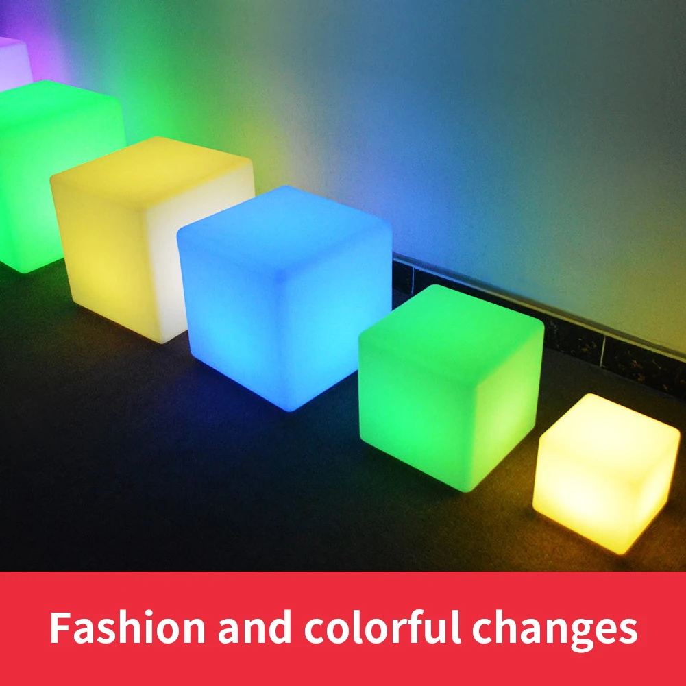 Светодиодный куб ночной Светильник RGB дворовая лампа украшения сада настольная