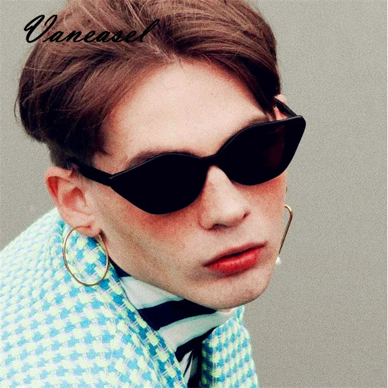 VANEASEL Lentes de Sol Hombre кошачьи глаза солнцезащитные очки леопард Ретро стиль маленькие
