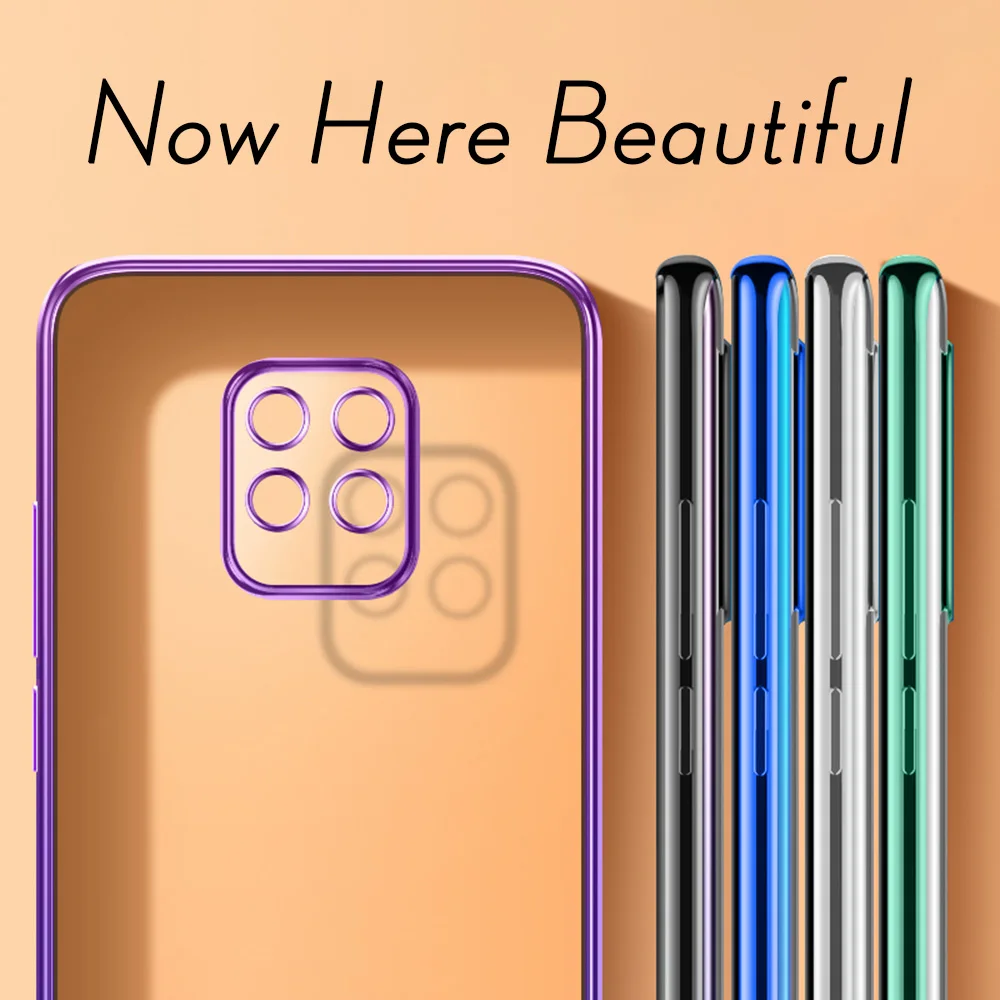 

Clear Fashion Plating Case for Xiaomi Redmi 10X 4G 10XPro 5G Soft TPU Luxury Phone Back Cover Redmi10X Pro Camera Protective Bag