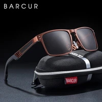 barcur aluminium magnesium square sunglasses men polarized vintage shades women sun glasses for men sport eyewear oculos de sol