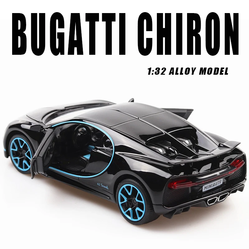 Литая модель автомобиля Bugatti CHIRON 1:32 из сплава супермашина коллекция