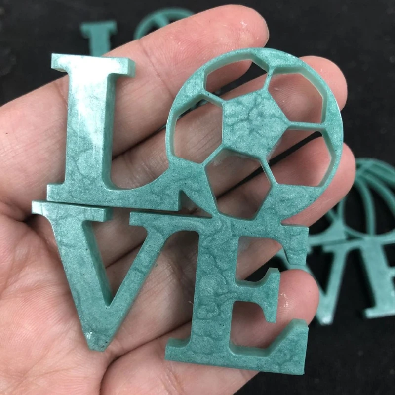 

4Pcs Letter Love Resin Mold Keychain Silicone Mold Love Keychain Pendant Epoxy Resin Casting Mold Kit Resin Craft Tools