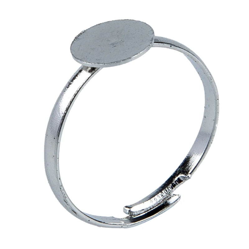 

10 x Base of the ring Metal adjustable silver 8mm results