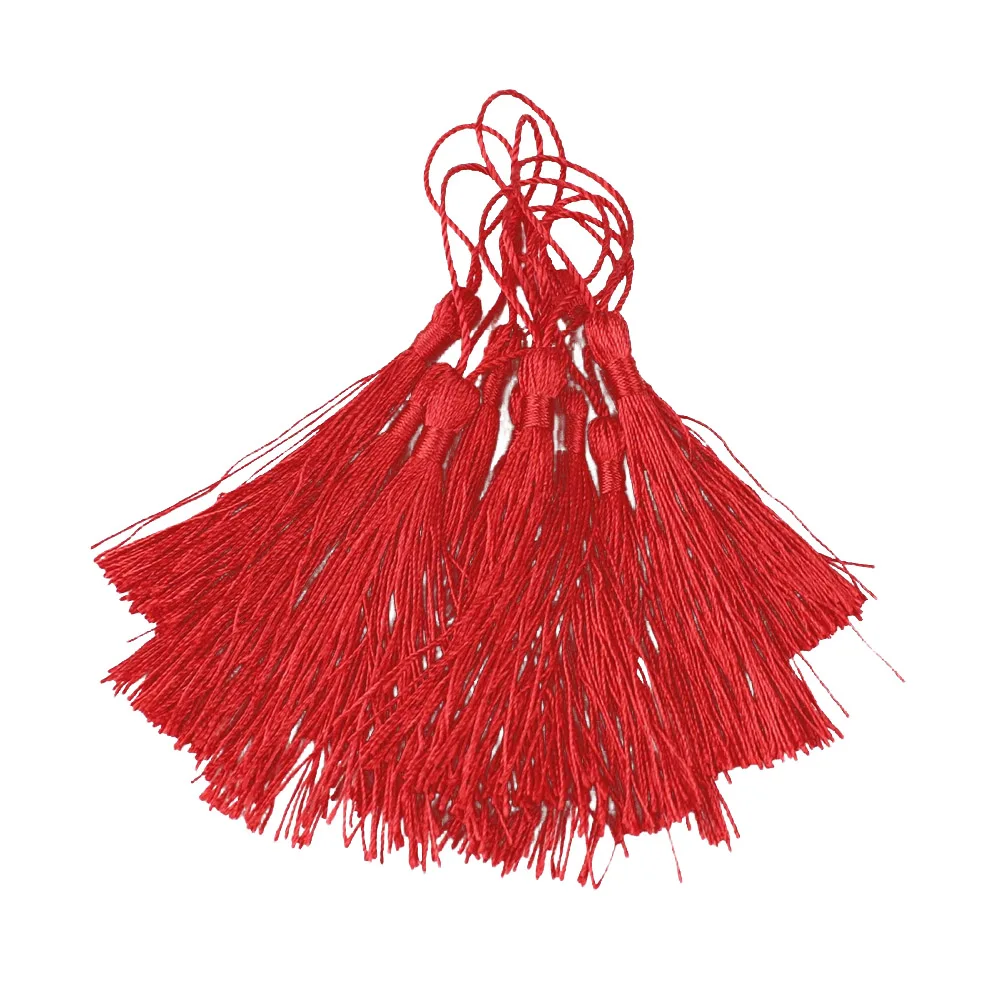 

10PCS mixed color 13cm Hanging rope Silk Tassels fringe sewing bang tassel trim key tassels for DIY Embellish curtain access
