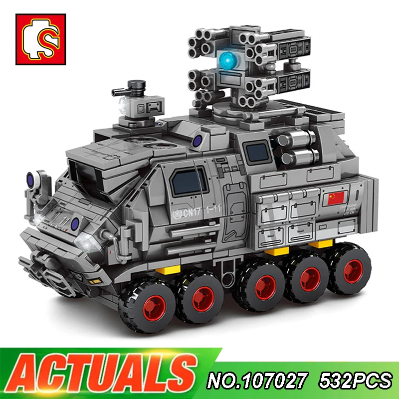 

SEMBO 107027 Wandering Earth Series Troop Carrier Assembled Building Blocks Bricks Model DIY Children's Educational Toy Boy Gift