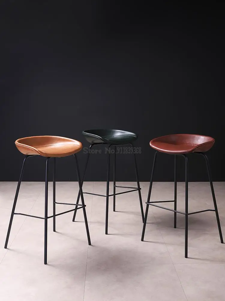 Американский металлический барный стул европейская спинка высокий легкое