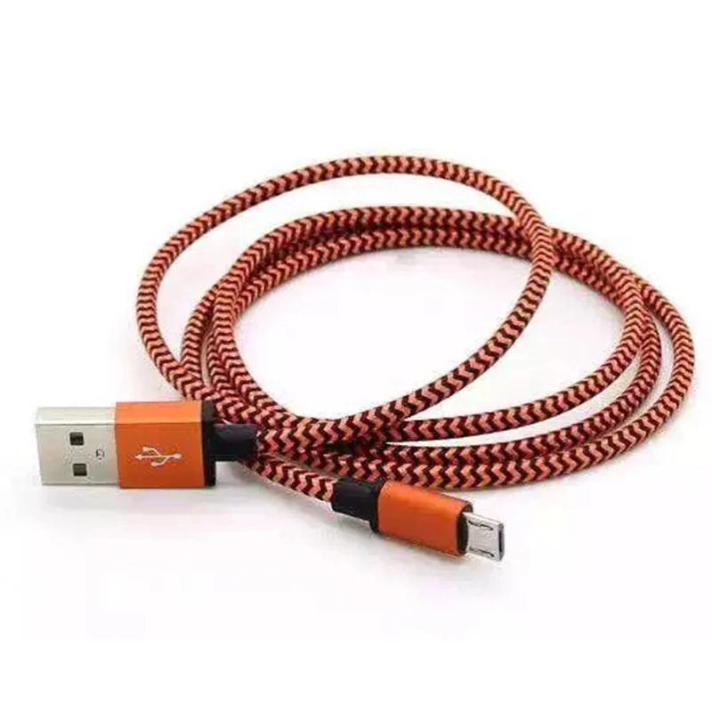 

1M USB Data Charger Cable 5 Colors Workmanship Exquisite Snake Pattern Micro Nylon Weaving Aluminum Alloy High Quality Exquisite