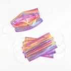 50-100 шт., одноразовые разноцветные блестящие маски