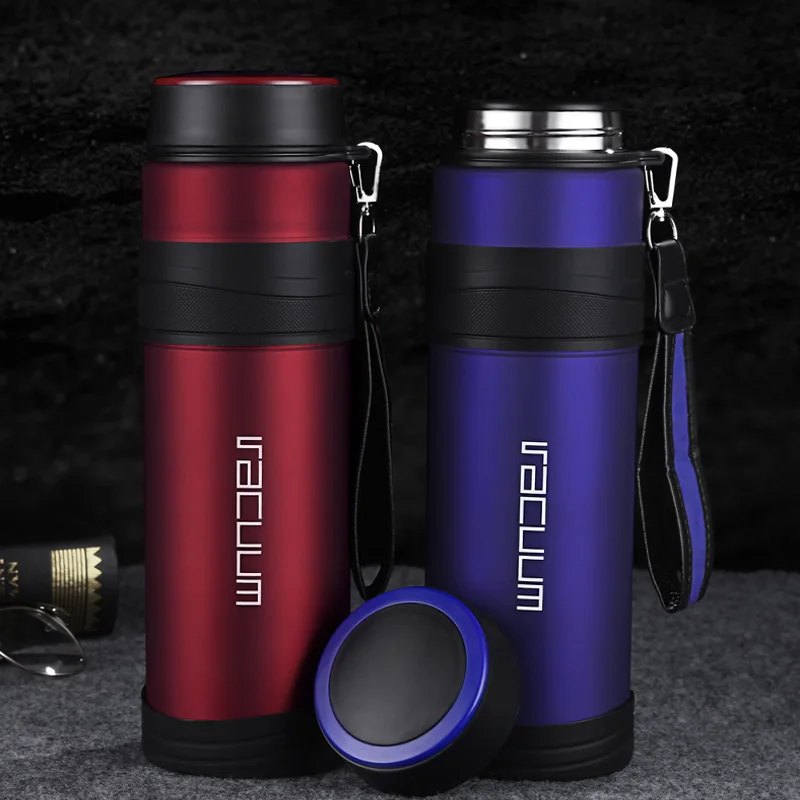 Спортивные термосы бутылка 1000 мл нержавеющая сталь вакуумные фляги чайник для