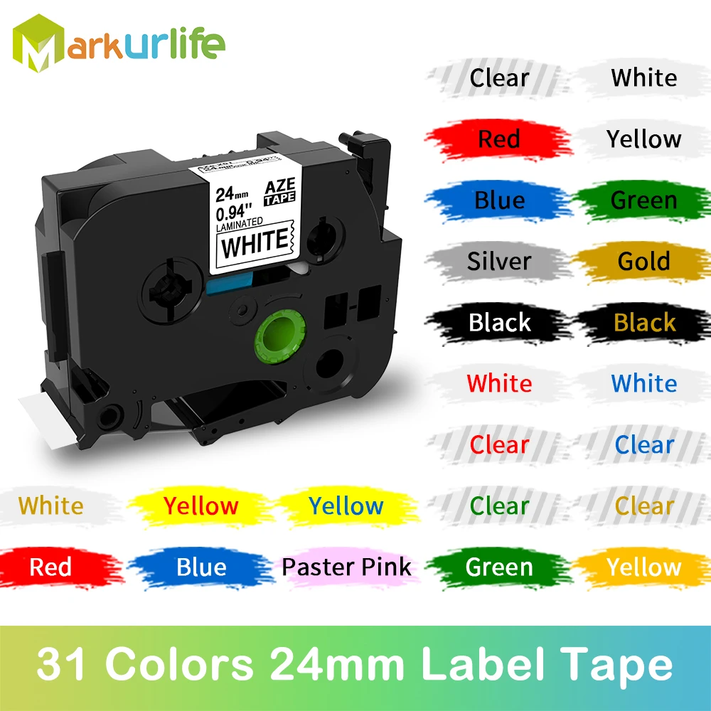 Markurlife 1 упаковка 24 мм лента для маркировки TZ 251 151 651 354 печати этикеток 0 94 дюймов