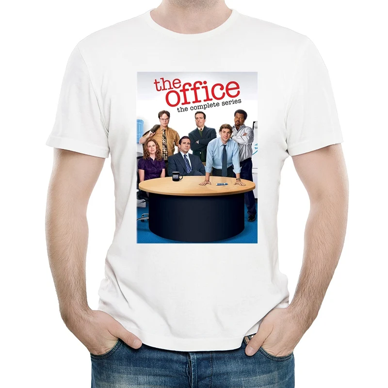 

The Office TV Shirt White Color Mens Short Sleeve TV Drama The Office Logo Garment Tops Tees tshirt Fashion TV Clothes Unisex