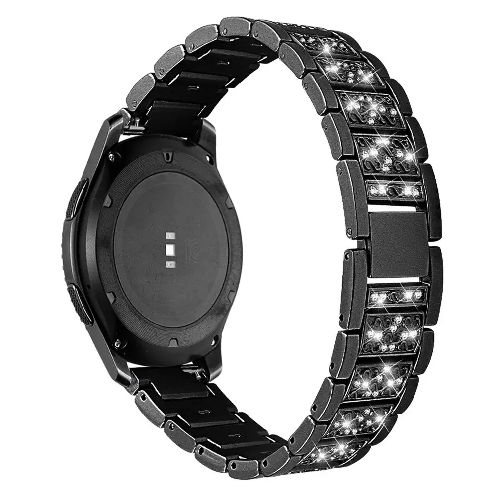Шикарные часы, украшенные драгоценными камнями ремешок для samsung Galaxy Watch 46 мм 42 мм активный ремешок для часов на замену браслет для samsung gear S3 Classic