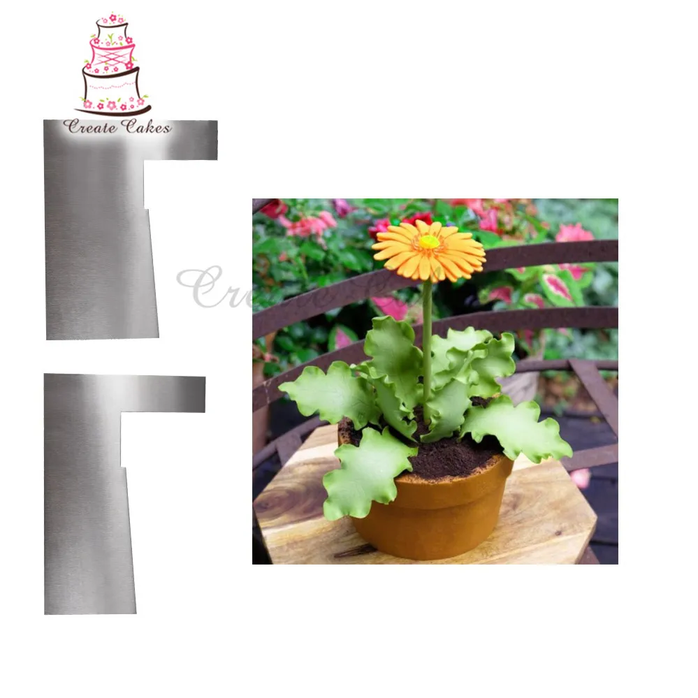 Цветочный горшок сливочный крем плавные украшения для торта гладилка помадки