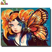 butterfly fairy diamond painting cartoon girl 5d embroidery mosaic diy cross stitch home decoration full square round drill sale