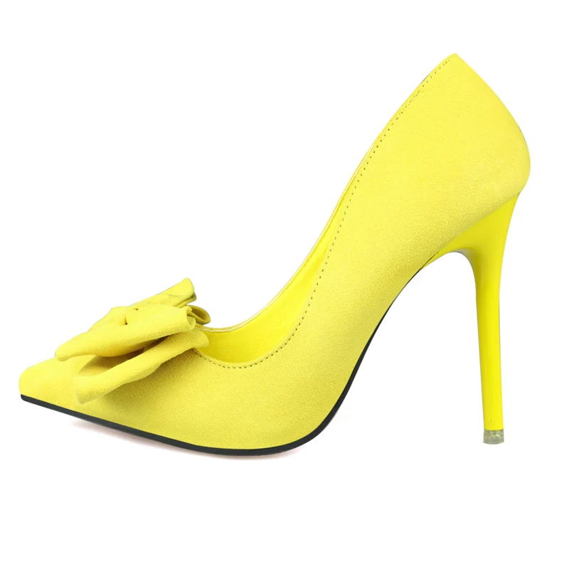 Женские туфли лодочки на высоком каблуке 11 см цвет синий розовый желтый Туфли