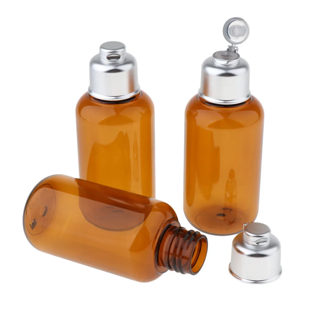 

3x Lotion Bottle Soap Liquid Shampoo Bottles Reusable Makeup Cosmetic Bottle