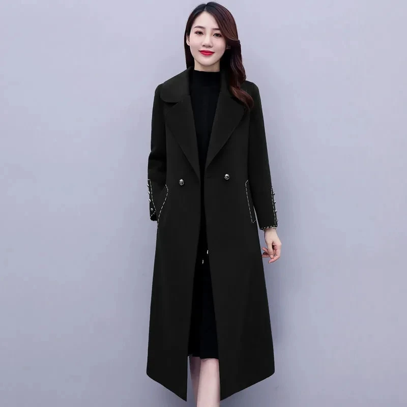 

Double-Sided Woolen Coat 2021 Autumn And Winter Long Fashion High-end Woolen Coat Women