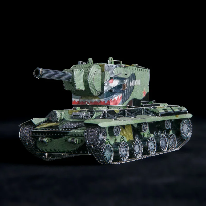 

METALHEAD MU 3D metal Model DIY Soviet Tank KV2 Super tank 3D Laser Cutting Jigsaw Model Puzzle Toys for Adult