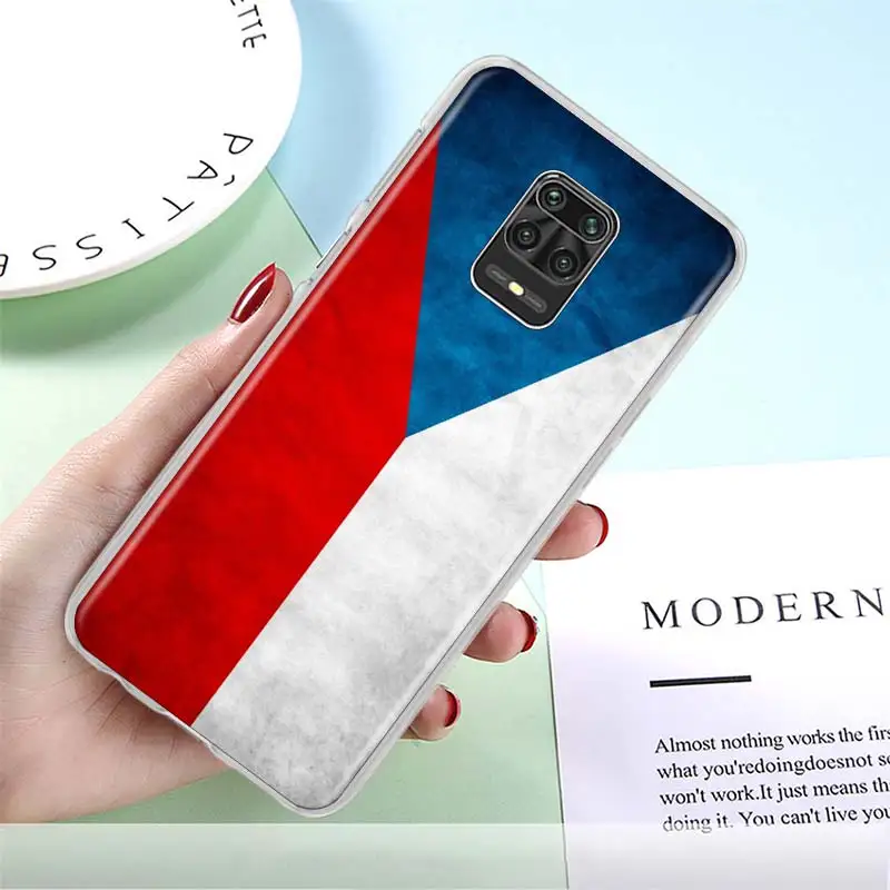 

Phone Case for Xiaomi Redmi Note 9S 8T 8 Pro 9 7 9A 8A 7A K40 K30 10 Pro Hard PC Back Cover Couqe Czech Republic Flag
