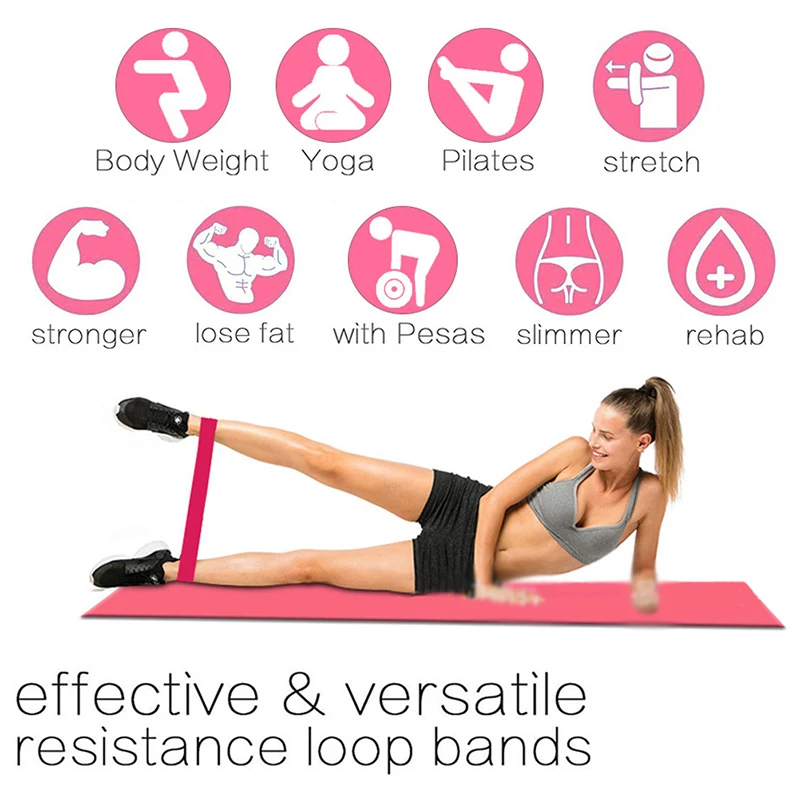 Elastic Sport Band Pilates Equipment Rubber Yoga Streching Legs Fitness Tape Resistant Bandas Set Gym For HomeNew | Спорт и