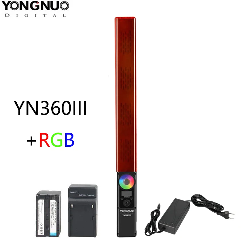 YONGNUO YN360 III YN360III ручной светодиодный светильник для видео с сенсорным регулированием Bi-colo 3200k до 5500k RGB цветовая температура с пультом дистанционного управления
