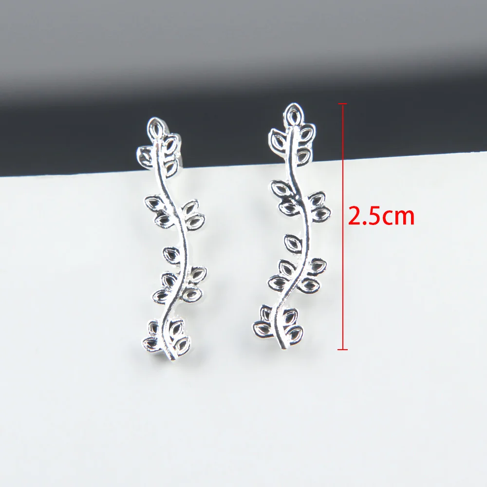 Женские модные серьги с манжетами серьги-гвоздики ушками в виде листьев