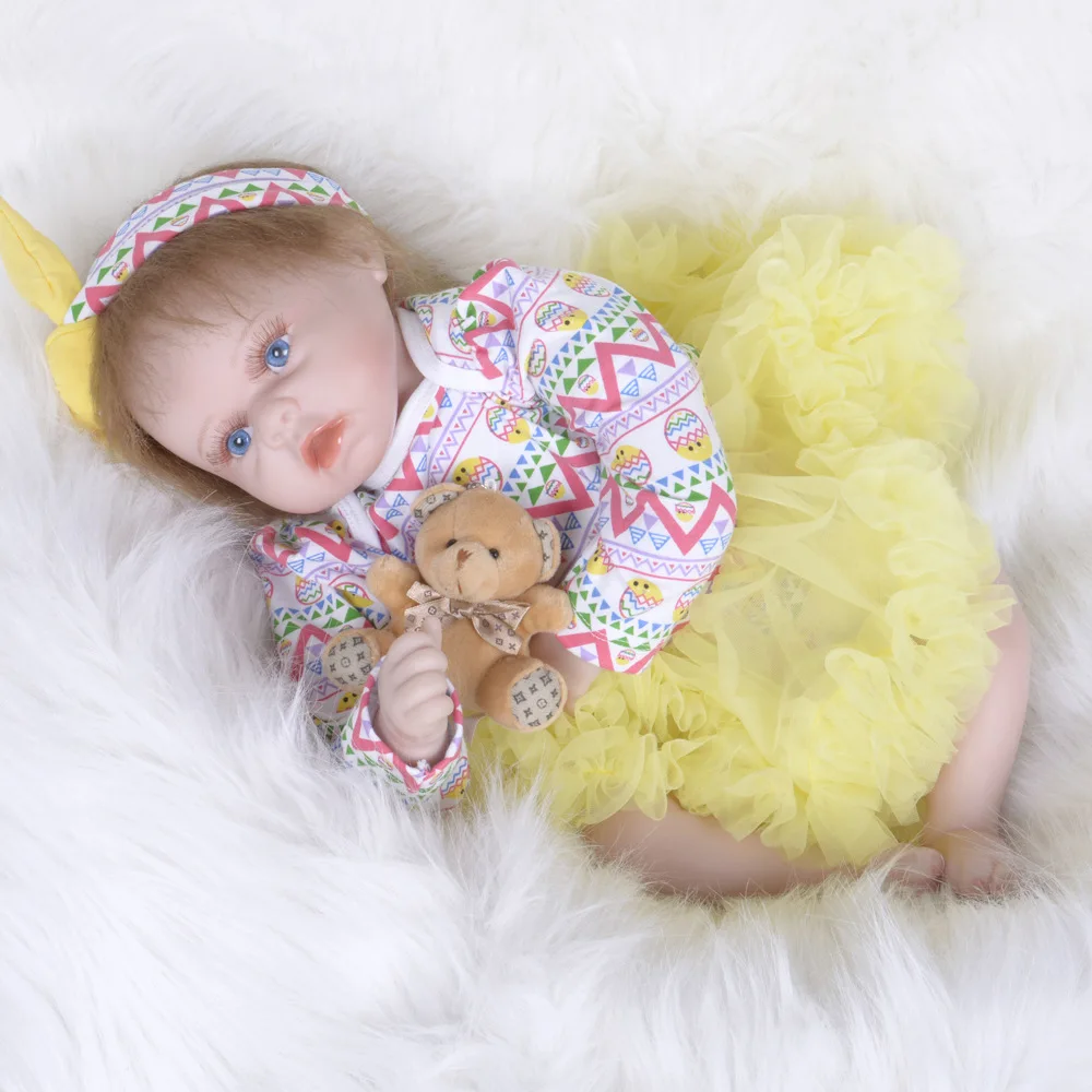 55 см moher Reborn Baby силиконовая Ткань куклы для тела Фигурки игрушки Симпатичный