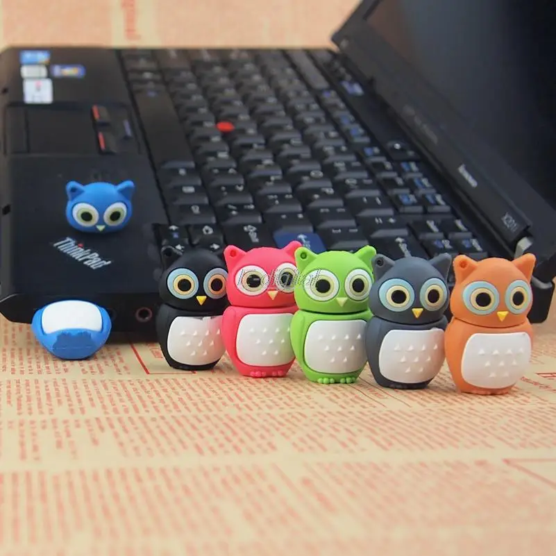 Usb флеш-накопитель с реальной емкостью USB накопитель рисунком совы 64 ГБ 32 128 Мб 6